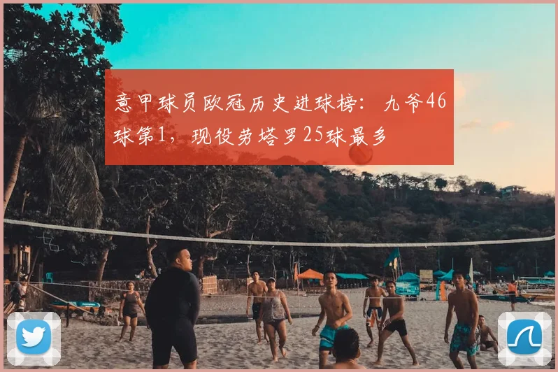 意甲球员欧冠历史进球榜：九爷46球第1，现役劳塔罗25球最多